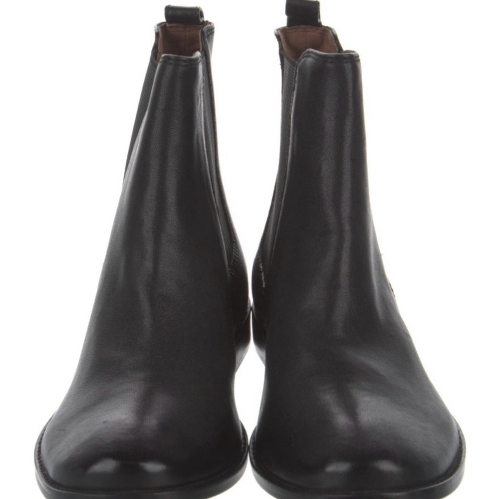 Frye Black Leather Ankle Boots